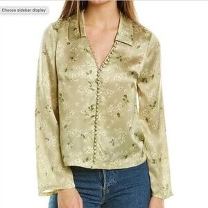 NWT Rebecca Taylor Adela Floral Print Silk Blouse